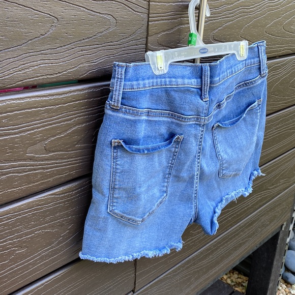 Mudd FLXstretch High Rise Shortie Size 11 Juniors Jean Denim High Waisted Shorts - Picture 10 of 11